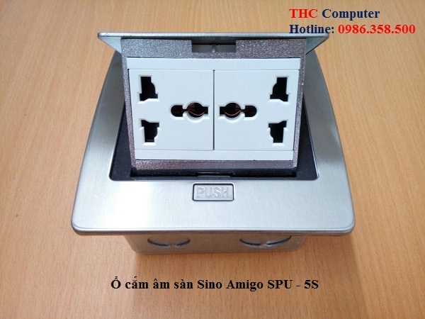 Ổ cắm âm sàn Sinoamigo SPU-5S màu Bạc